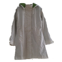 Dots con capucha Reflective PU Hooded Raincoat / Rain Jacket